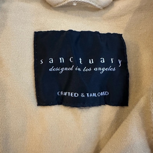 Anthropologie Sanctuary military jacket, mustard large pockets button front SZ L - Picture 5 of 5